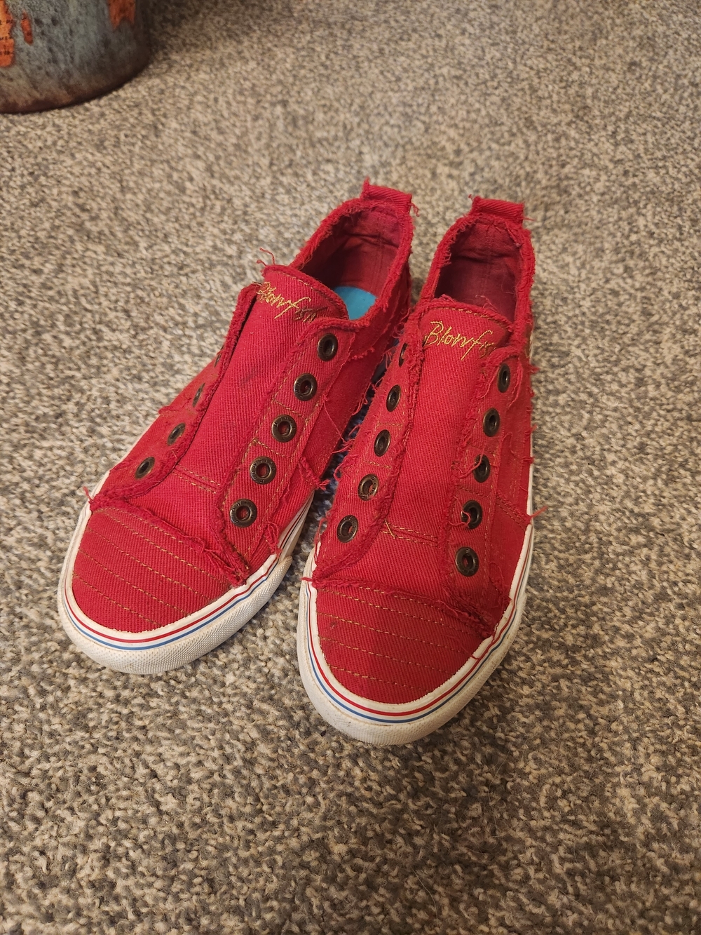 Blowfish Kids Canvas Slip-On Sneakers in Red